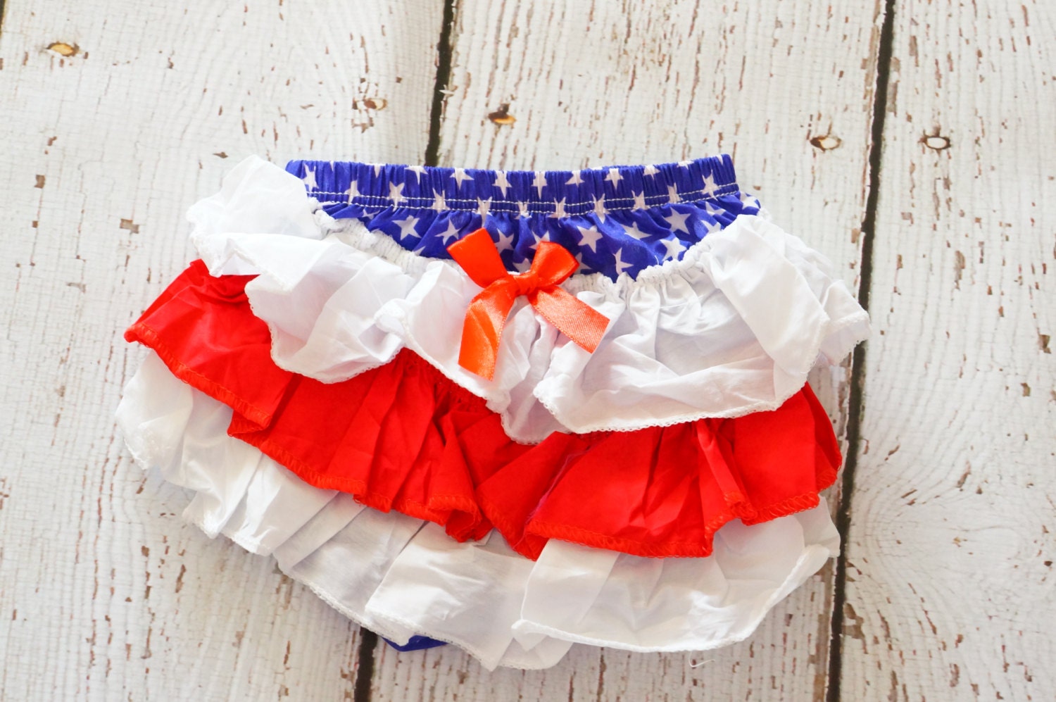 SALE - 4th of July Baby Bloomer - Baby first 4th of July Outfit - Star Diaper Cover - 4th of July
