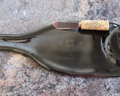 Recycled Wine Bottle Appetizer Plate or Candle Holder