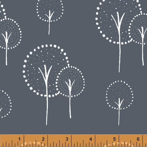 Half Yard Glimma Kulla in Slate, Lotta Jansdotter, Windham Fabrics, 100% Cotton Fabric, 35376-2