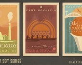 Highway-99 Series - 12x18 Retro Hawaii Prints