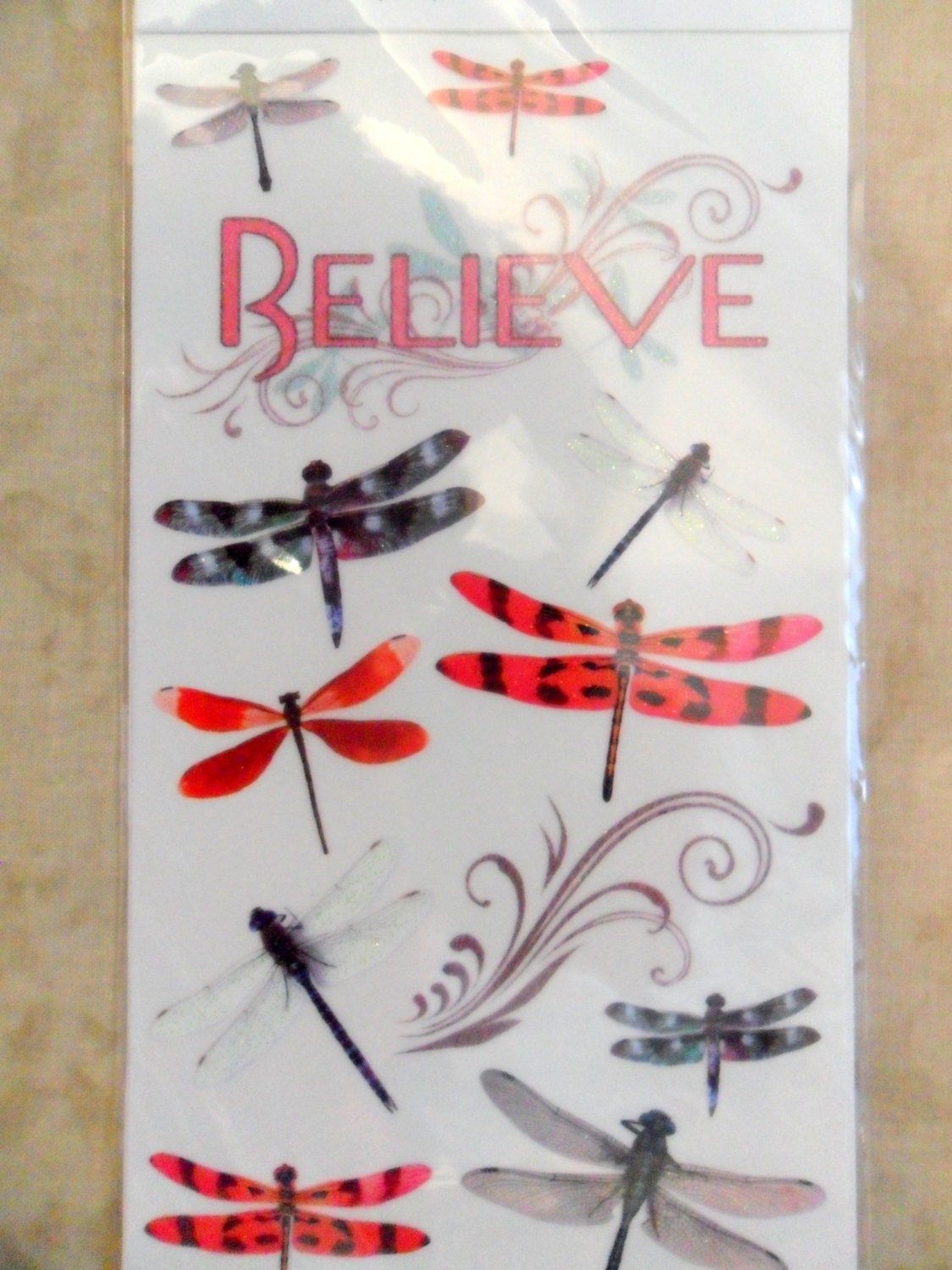 Believe Dragonfly Rub-on Transfers by Paper House-SALE