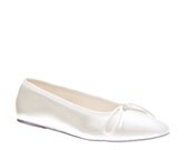 Satin  Ballet Flats Wedding Shoes Bridal Shoes Dyeable
