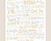 8x10-in Mother Teresa Quote Illustration Print.