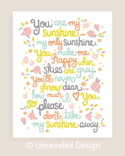 11x14-in Sunshine Song Illustration Print.