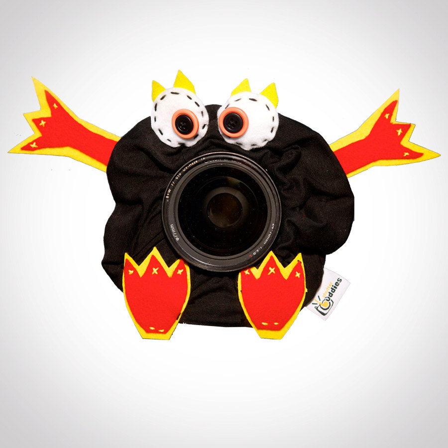 Shutter Buddies Randy RAPTOR with SQUEAKER camera bling for lens- Ready to ship
