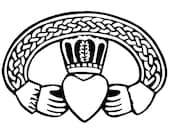 CELTIC Claddagh 8 - Original Paper Cutting -  8x10" - Marriage - WEDDING - Valentine - Anniversary - Engagement
