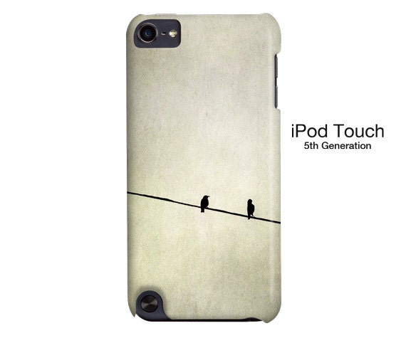 iPhone 5 case, iPod 5th generation, birds, blue bird on wire, grey, iPod 4, bird photo, nature, minimal, iphone 4 cover, under 50