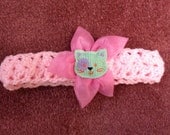 Girls Pink Kitty Headband