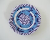 SALE ITEM Ring Dish Jewelry Catcher Multi Purpose Mini Basket Handmade Blue Purple White