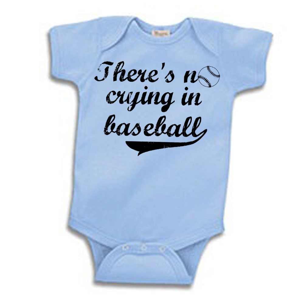 THERE'S No CRYING in BASEBALL Bodysuits, World Series, Home Run,Baby Shower,Toddler,Infant, Preemie, Newborn, Children,Party Favor, Twins