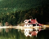Lake House 8"x10" Fine Art Wall Decor Autumn Photograph For Modern Cafe Bar Pub Hotel Restaurant Nursey Home Office