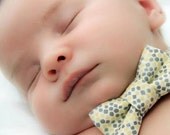 Bowtie For Baby- Gray and Yellow