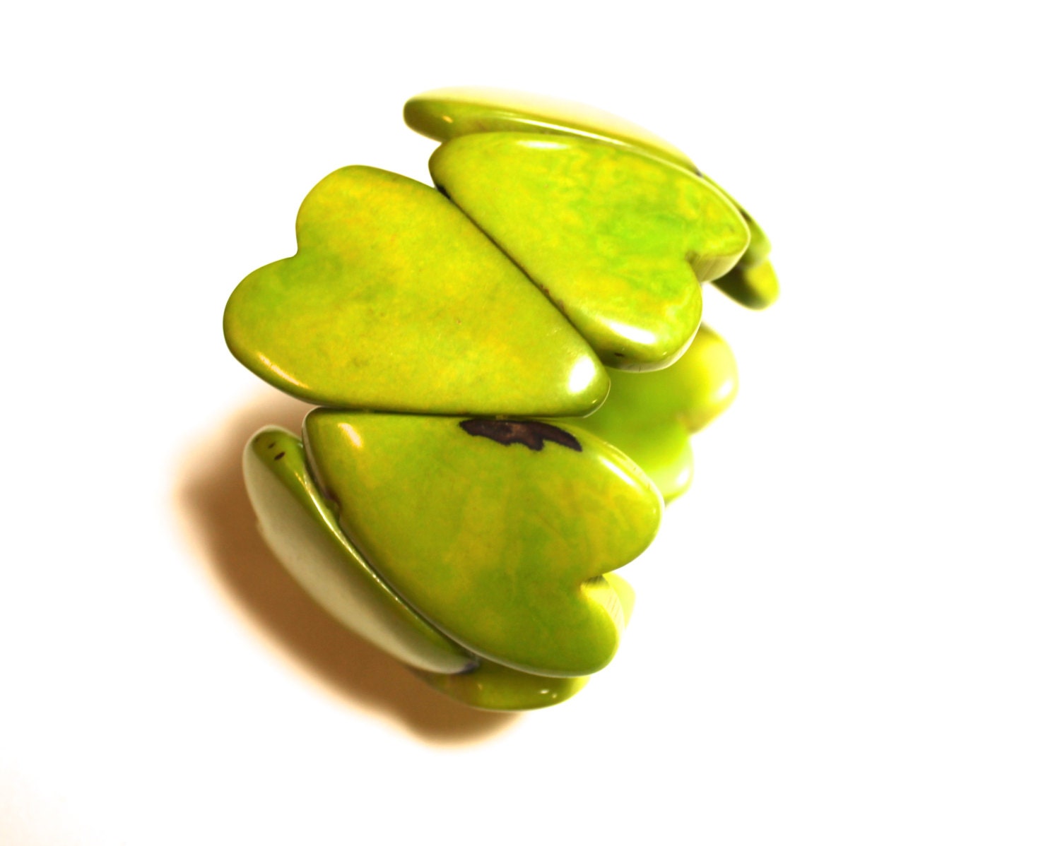 Lovely Green-Lemon Tagua Bracelet (Eco-friendly Jewelry)