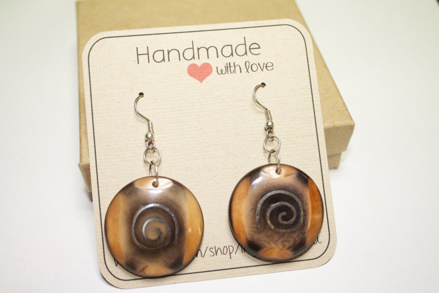 Tagua Chip Earrings