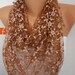 Women Shawl Scarf - Cowl Scarf Lace Scarf - Brown - fatwoman