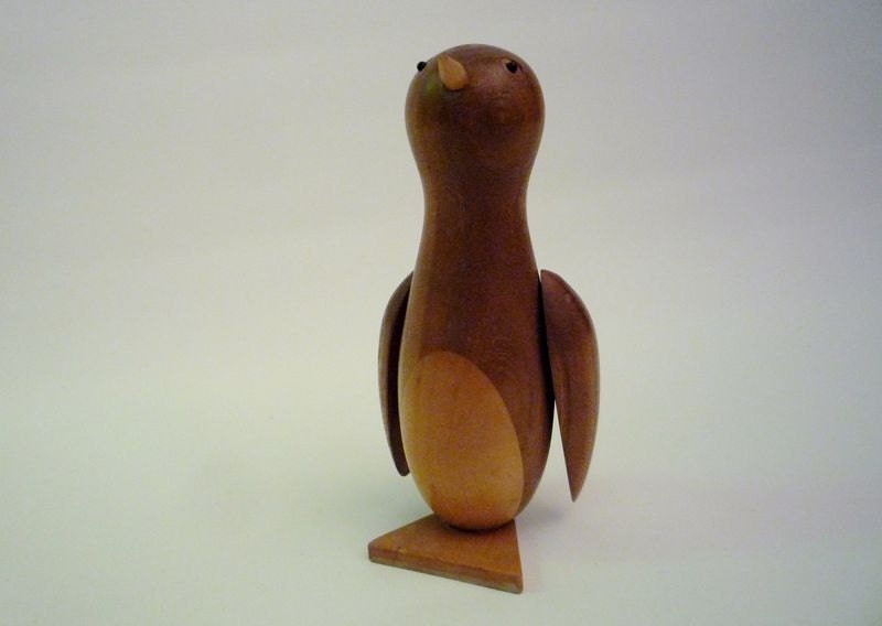 Mid Century Modern Wooden Penguin