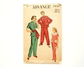 Vintage 1950s Advance Pattern 5656, Womens Pajamas (Complete, Unused), Womens Size 16 Sewing Pattern) - Collectible