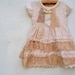 ecru soft sweet Rustic prairie girl hand dyed brand new knit laces vintage ruffles classic birthday flower girl wedding dress