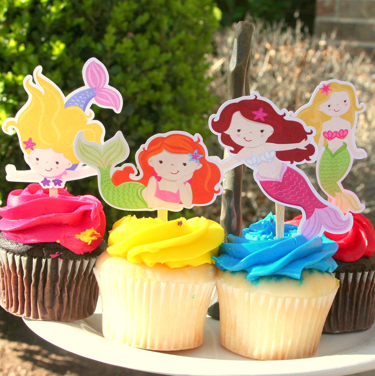 Mermaid Cupcake Toppers Set of 12