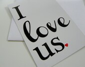 Romantic Card I Love Us Card Greeting Card Valentines Day Card