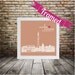 Wedding Gift Personalized City Skyline - FRAMED ART - Any City Worldwide Unique Wedding Gift Personalized Engagement Gift