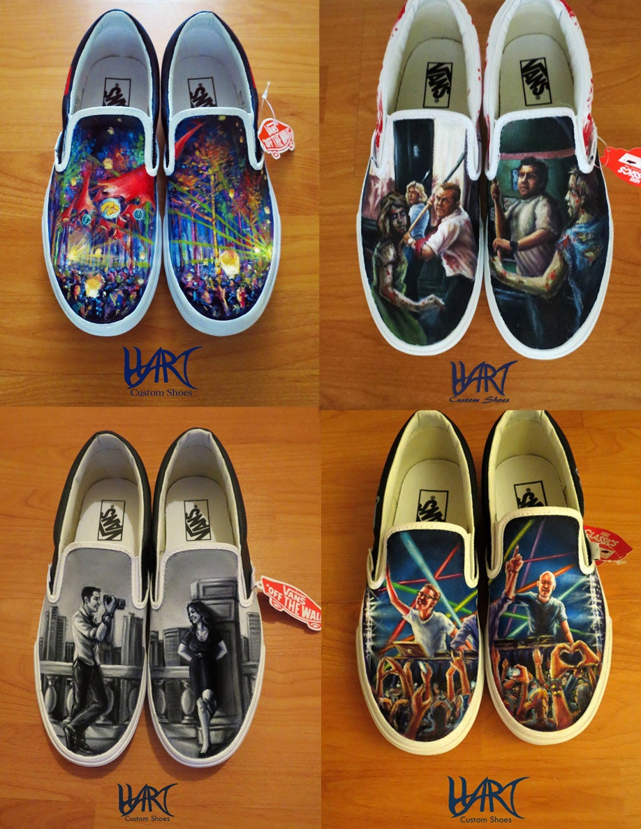 Custom painted shoes