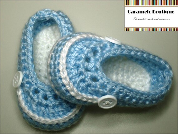 Crochet Blue Baby Boy Shoes-Blue Baby Boy Loafers--Blue Baby Boy Booties-Blue Newborn Shoes-Blue Infant Shoes-Photography Prop