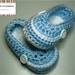 Crochet Blue Baby Boy Shoes-Blue Baby Boy Loafers--Blue Baby Boy Booties-Blue Newborn Shoes-Blue Infant Shoes-Photography Prop