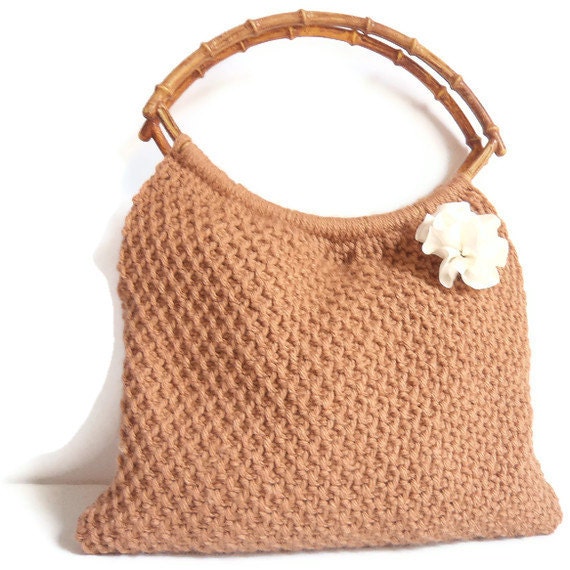 FREE SHIPPING  handmade bags - (white-brown)Afghan Crochet Bag, Handbag,Shoulder  Winter handmade beaded new Bag,seasonal Bag,gift idea