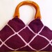 Free shipping HANDMADE & KNITTED BAGS valentine for her, - (purple) seasonal,gift,love,Afghan Crochet Bag, Handbag