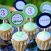 Choo Choo Train Birthday Party Cupcake Toppers Tags