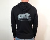 Happy Camper, Airstream Tri-Blend Hoodie - Light Weight Sweatshirt