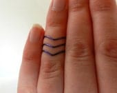 Purple Knuckle Rings, Mid Finger Rings, Midi Rings, Chevron Rings, Set of 3, Adjustable