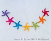 Instant Download - PDF Crochet Pattern PHOTOTUTORIAL - Garland of Colorful Starfishes (Quick and Easy) -  Permission to Sell Finished Items