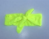 NEW 2013 WRAP COLLECTION - Neon Yellow head wrap/scarf / headband / adult / spring / summer / nautical