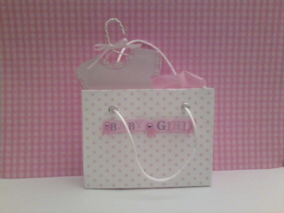 Buy announcement wording gifts - Baby Girl Gift Bag Invitation or Announcement