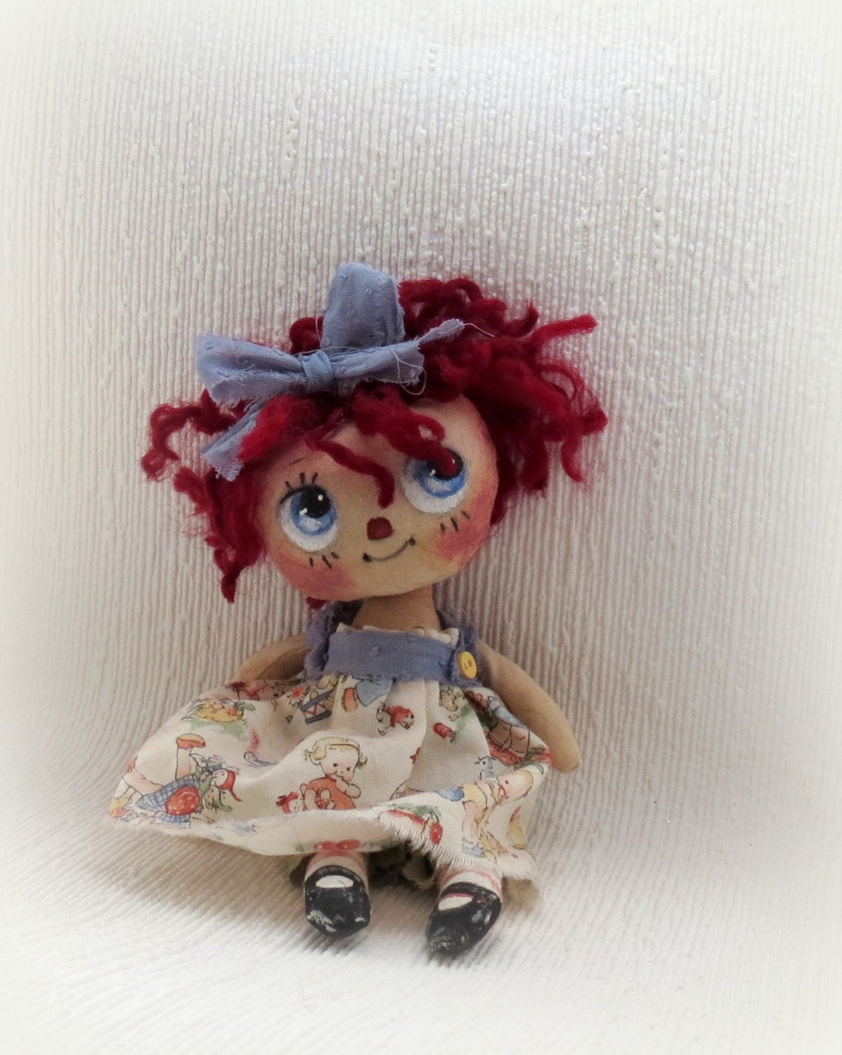 Lil Raggedy Ann cloth doll - suziehayward