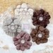 Fabric Flowers - Paloma Naturals 566715 - Burlap flowers  2" -  2.5" size - (5 pcs) applique flowers floral embellishment hair hat headband