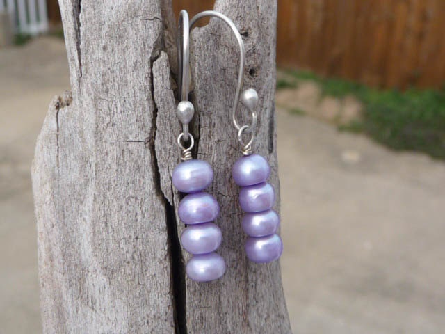 Freshwater Pearl and Sterling Silver Ear Wire Earrings