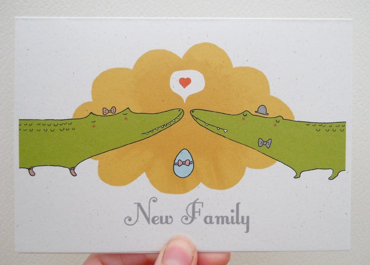 New Family Card Recycled // New Baby Card