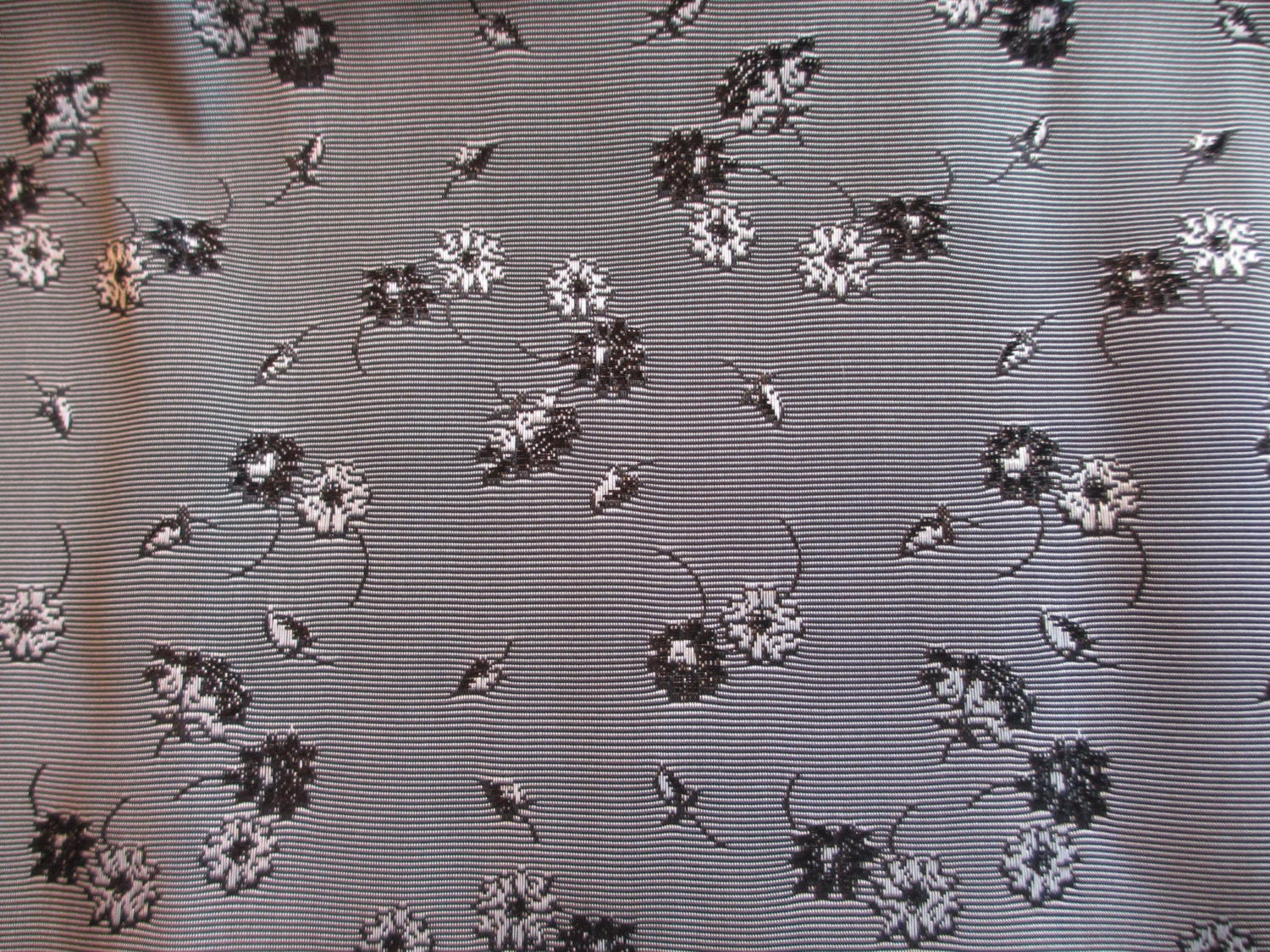 Vintage Silver Taffeta Fabric 3 Yards