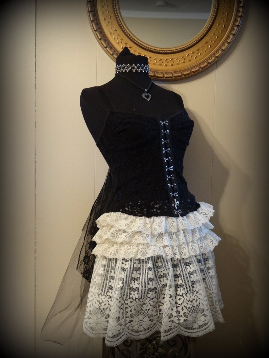 Gypsy boho steampunk wedding dress bohemian woodland faery