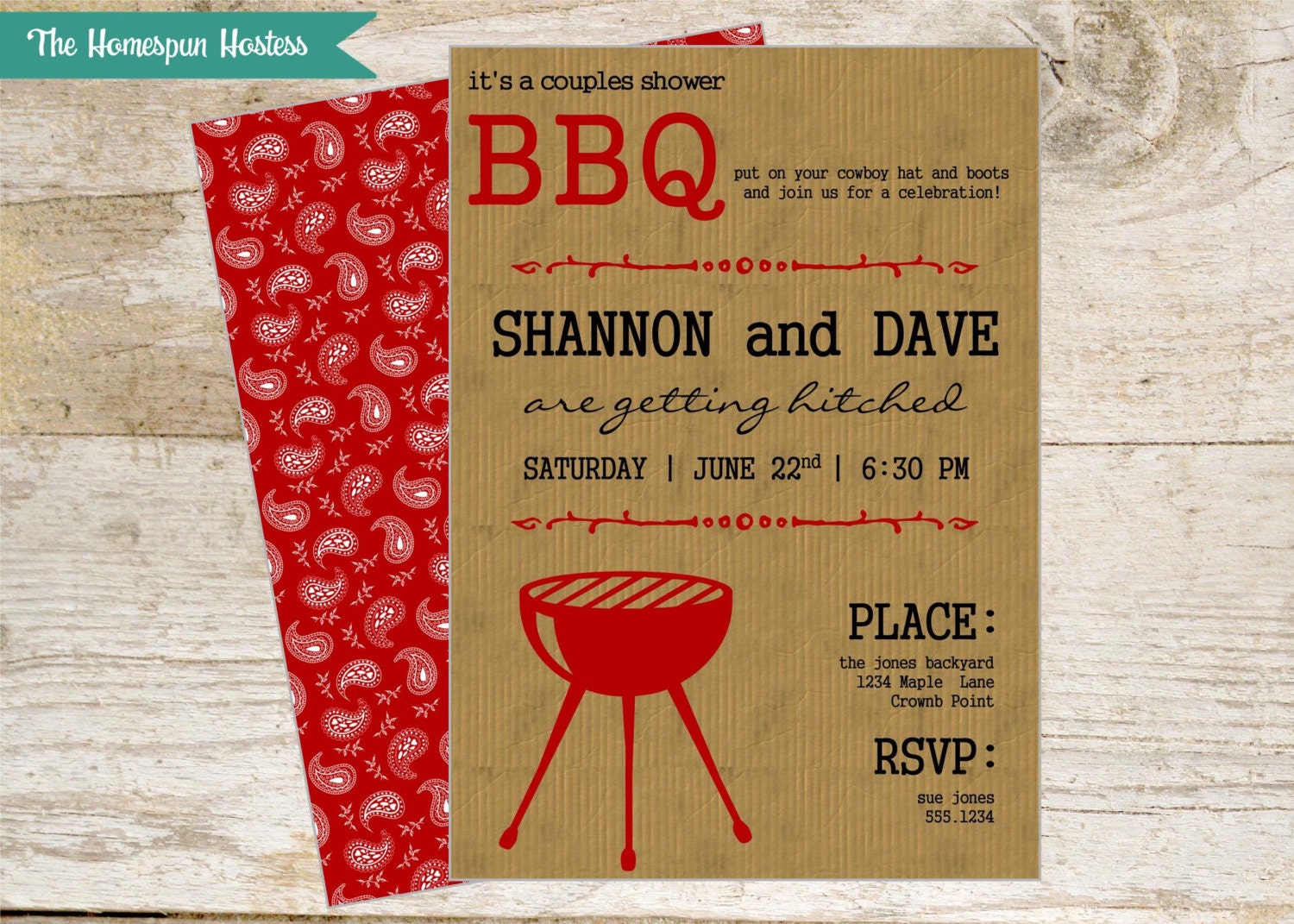 DIY Printable BBQ Party - Couples Shower, Rehearsal Dinner, Birthday Party Il_170x135