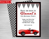 DIY Printable Race Car Invite - personalized ready to print - black and red Il_170x135