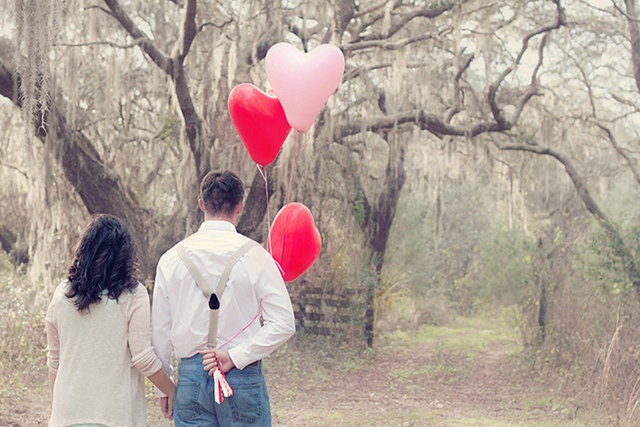 Heart Balloon Bouquet & Tassel  Qty 5