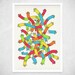 Hands - A3 Art Print - typographic print, typography poster, hand lettering, typographical art, wall art, wall decor