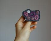 Wool Felt Brooch // Hand Embroidered // LoftFullOfGoodies