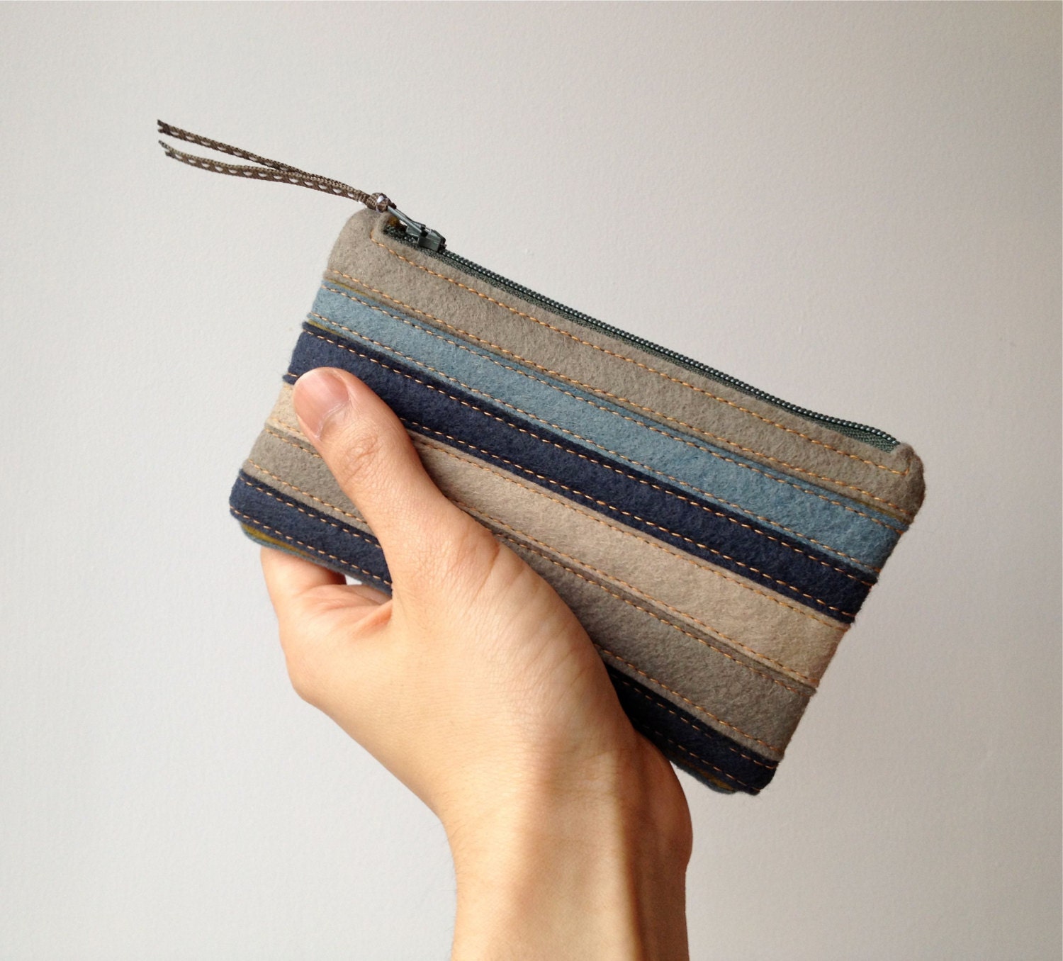 Wool Felt Coin Purse // Indigo // LoftFullOfGoodies