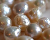 Rosebud Pearl Necklace, Natural White Ivory, Hand Knotted Single Strand