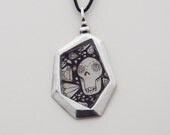 Sterling Silver Vasara Gem Skull Pendant